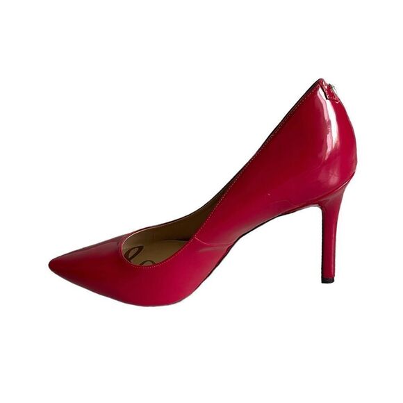 SAM EDELMAN Hazel Patent Leather Pointy Toe Pumps Heels Red 10 - Picture 4 of 16